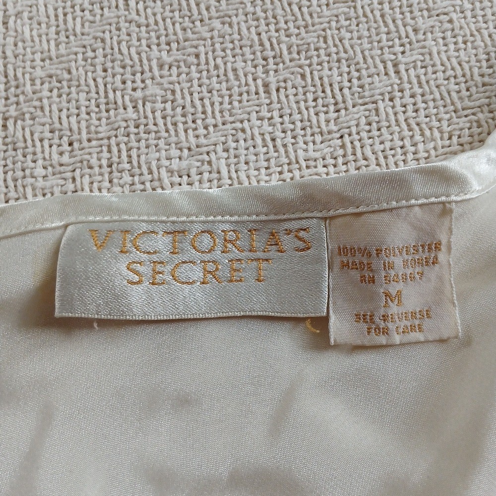 victorias secret gold label vintage satin tank top medium silky neutral y2k