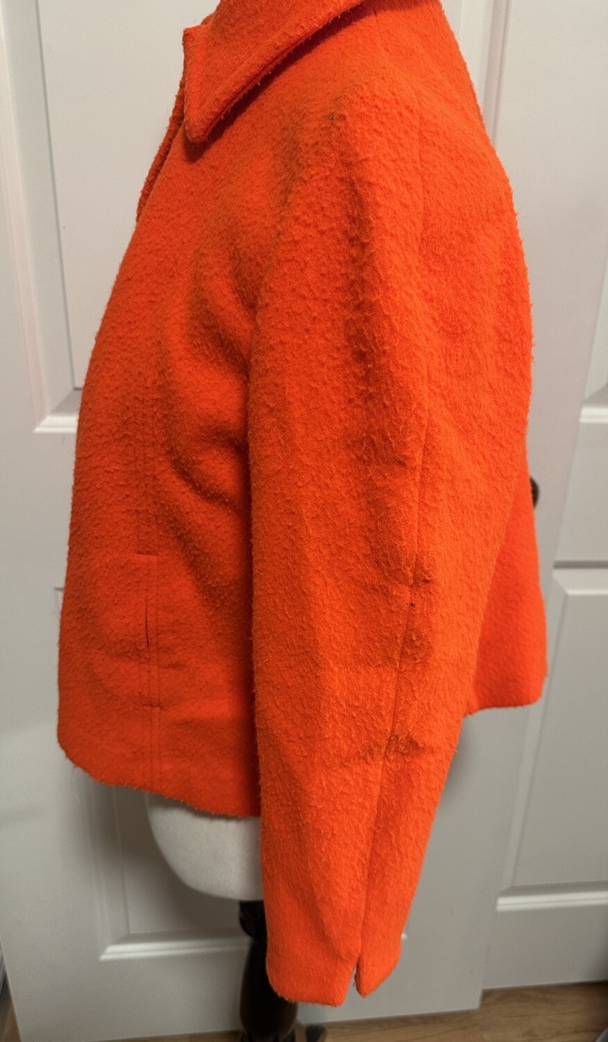 Vtg. Dyersburg & Morgan Coral Parka Coat Jacket w/top Button Aeri-Suede Reg. XS
