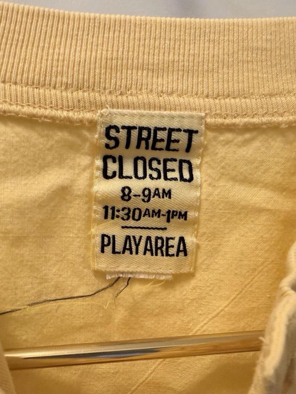 Vintage 80’s Yellow oversized pullover shirt with terry cloth pockets – No Size