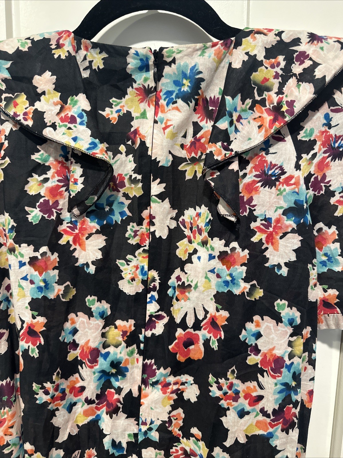 SONIA RYKIEL Dress FLORAL MADE IN SLOVAKIA Vtg SIZE 40 Tie & Pockets