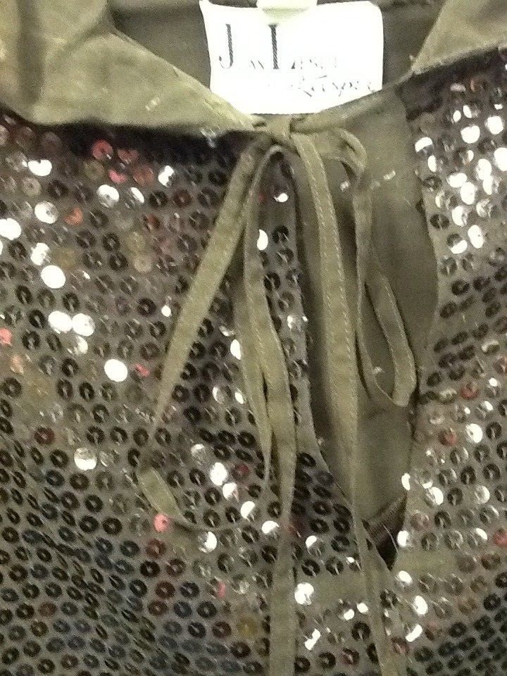 Vintage Kasper for Joan Leslie Palazzo Pants Jumpsuit, Sequin and Sheer Tops Bro