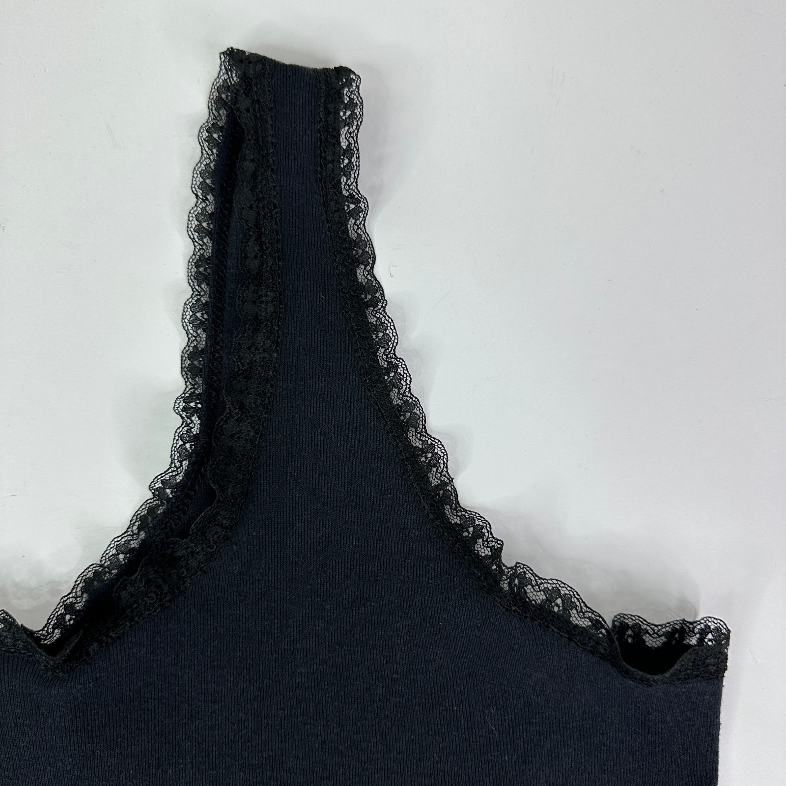 Vtg Harley Davidson 3D Emblem Tank Top Womens XL Black Rose Lace Biker 90s USA