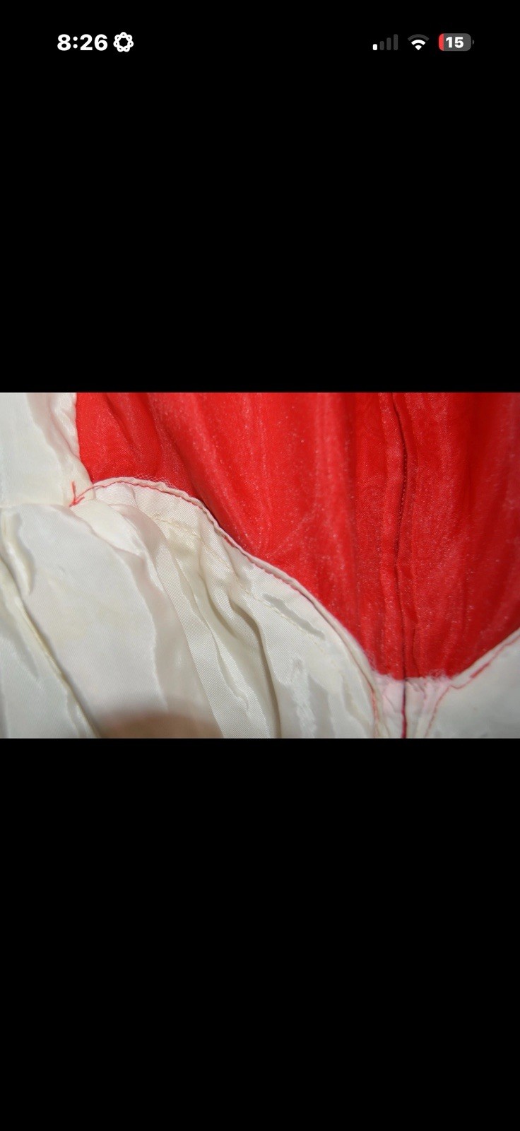 Vtg 80s Alfred Angelo Flirtations dress red/white Annabelle Halloween XS jrs 3/4