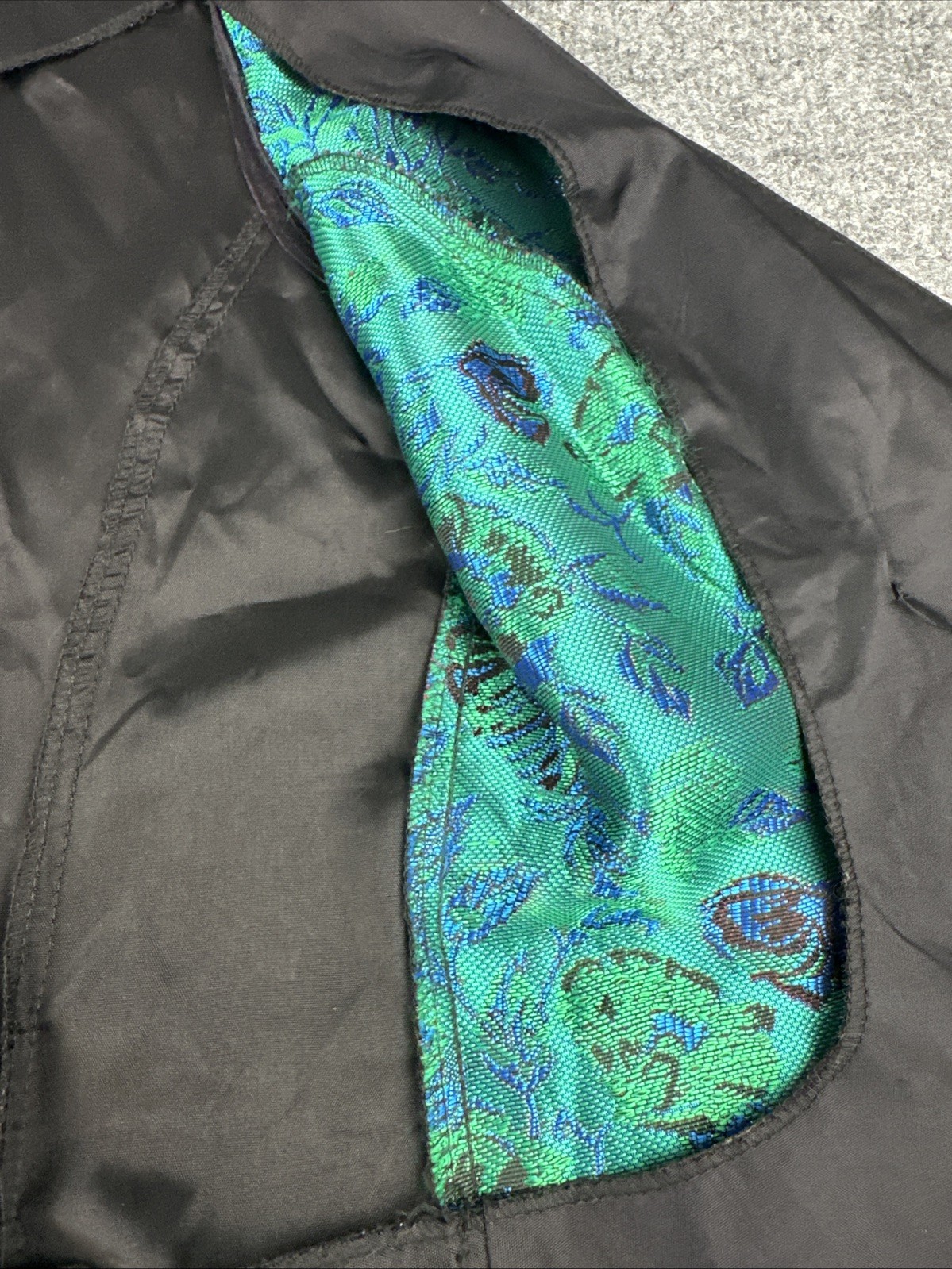 VTG 80s WRAPPER Floral Brocade Multicolor Holographic Tapestry Vest USA Women S