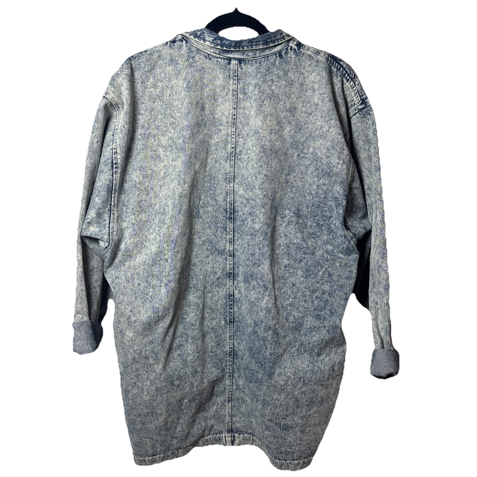 Vintage 80s 90s Denim Jacket L Acid Wash Embroidered Boho Festival Western Retro