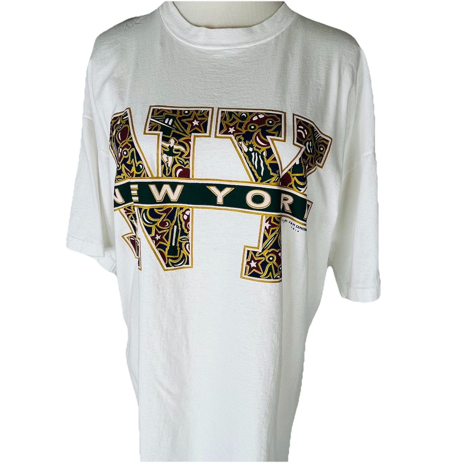 Vintage 90s NYC NY New York City Sz XL Single Stitch 1995 T Shirt Graphic Tee