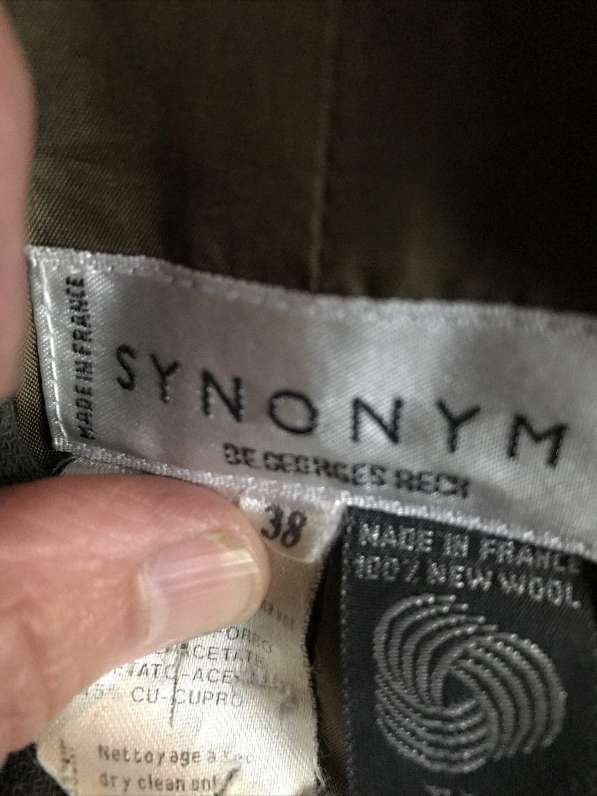 synonyme de georges rech made in france vintage New wool blazer EU 38