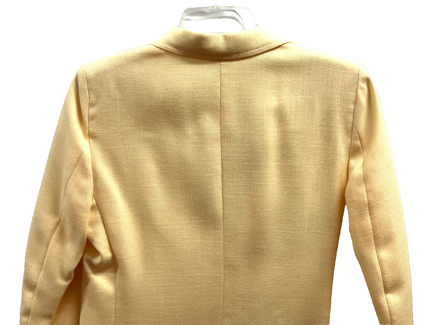 ANDHURST Women’s VTG 2-Button Lined Yellow Blazer Jacket USA Brass Buttons Sz SM