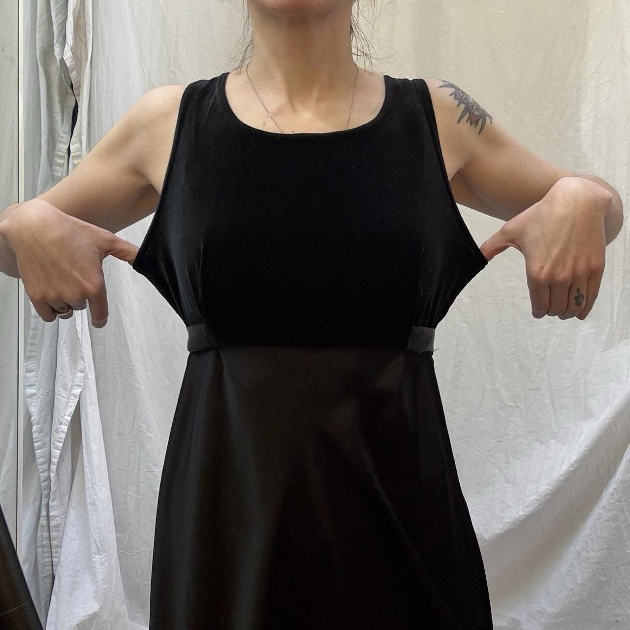 Black Velvet And Satin Maxi Dress By CDC Vintage 90s Size S/M Whimsygoth Witchy
