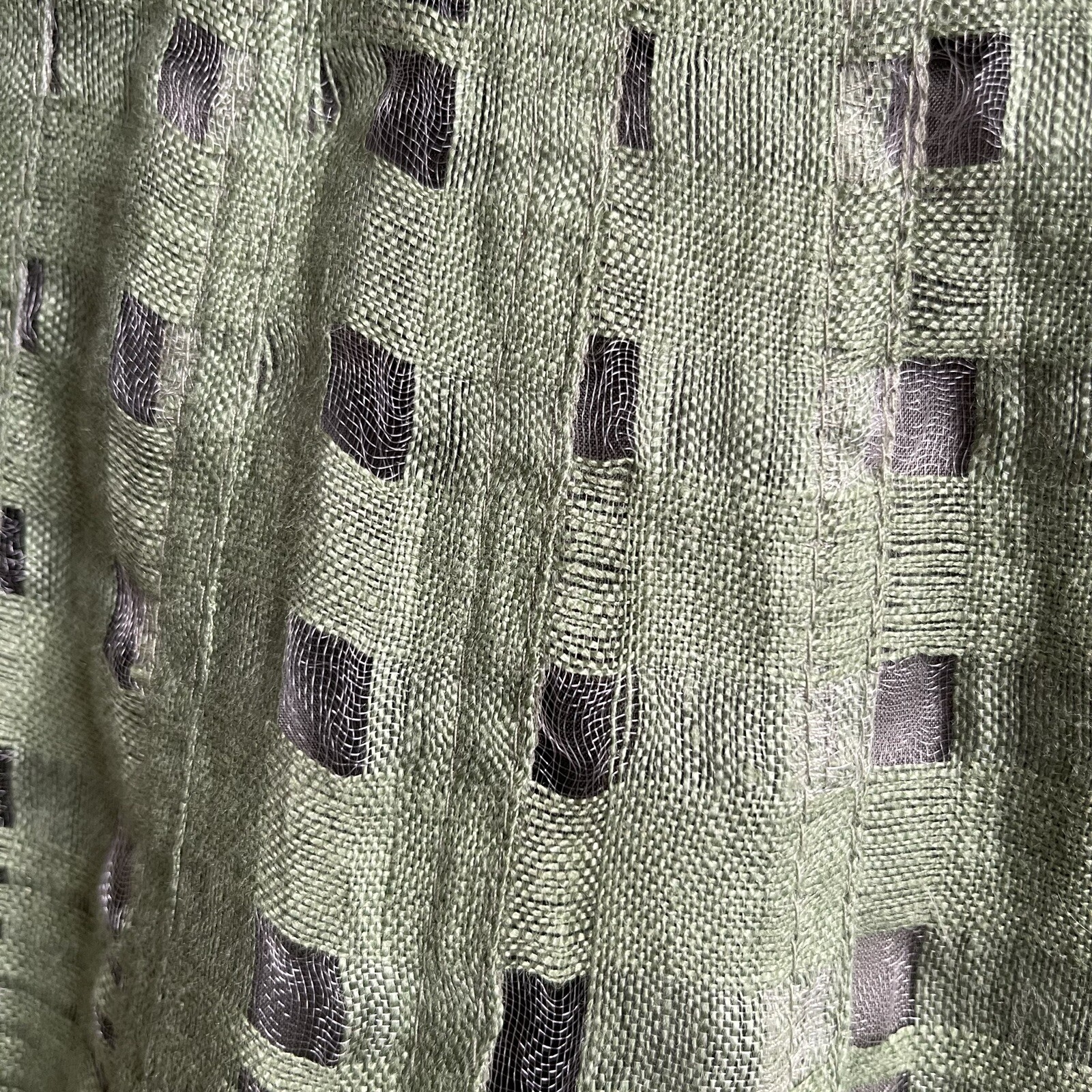 Vintage Umberto Ginocchietti Green Linen Mesh Circle Skirt EU 40 26″ US 4