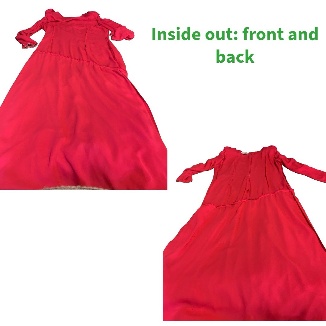 WOMEN’S VINTAGE 1980’S JACK PINK & WHITE BEADED FORMAL DRESS SIZE 14