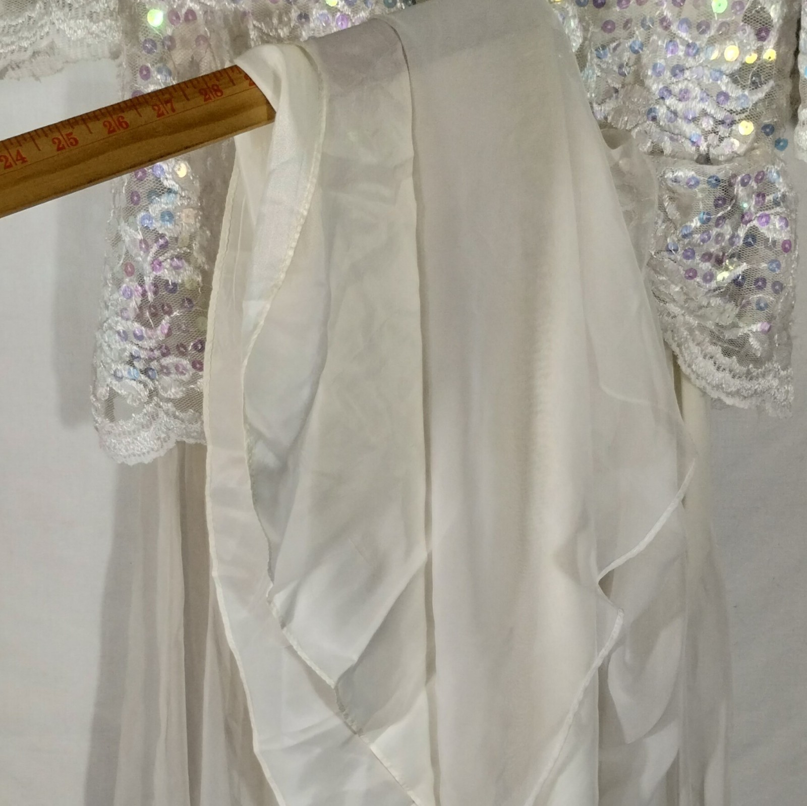 Vintage 80s Lisa Michaels Iridescent Sequin Lace Cocktail Dress Petite 8 USA