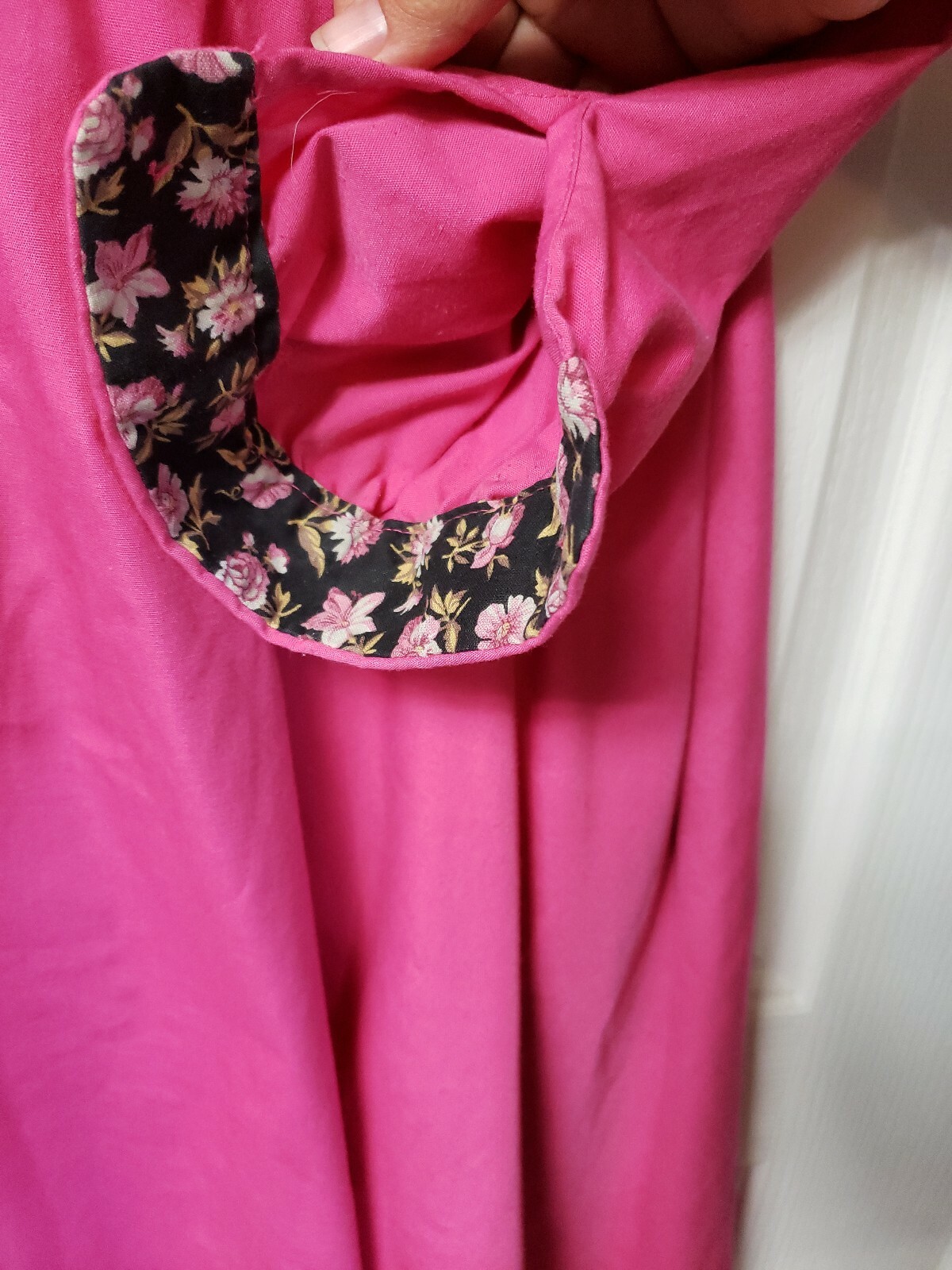 Vintage 80s The American Shirt Dress Sz 12 Pink LS Long Dress