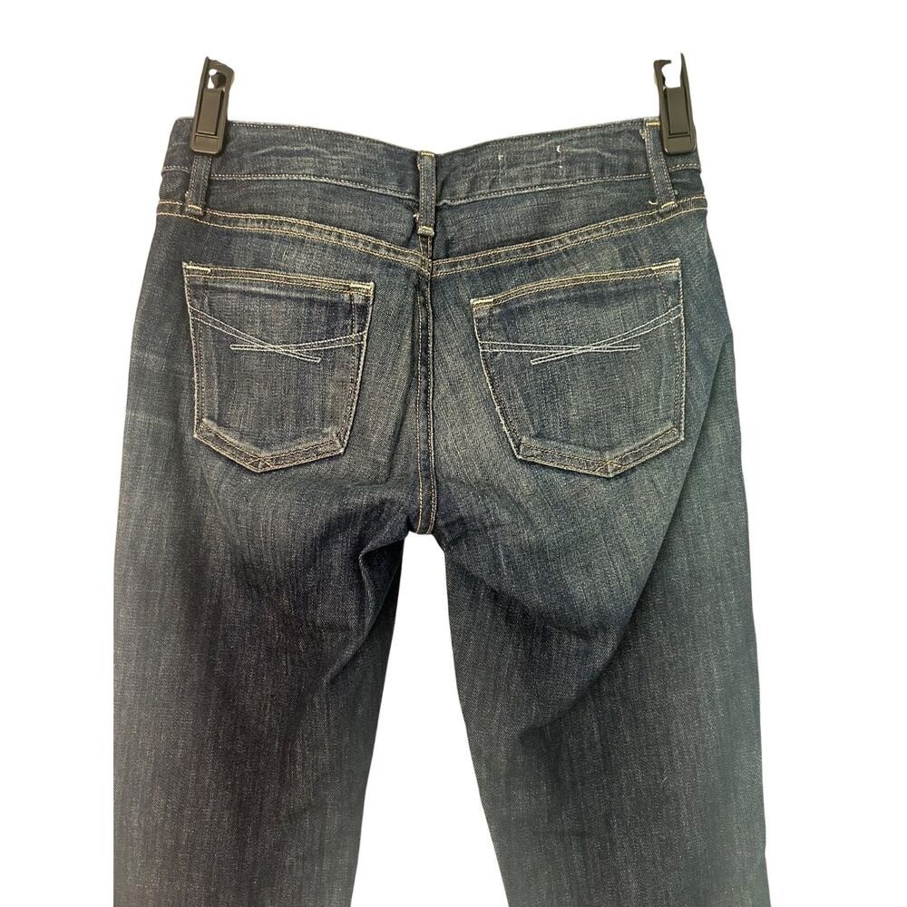 Gap 1969 Sexy Boot Low Rise Jeans Size 26 Medium Wash Whiskering Bootcut Stretch
