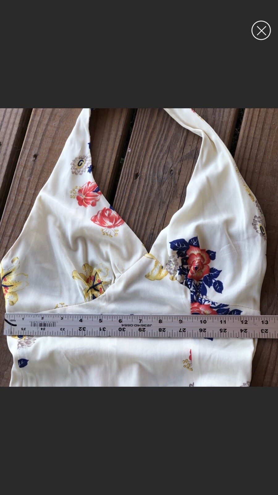 Lizzie Tish Vintage Maxi Floral Halter Dress with Jacket-XS