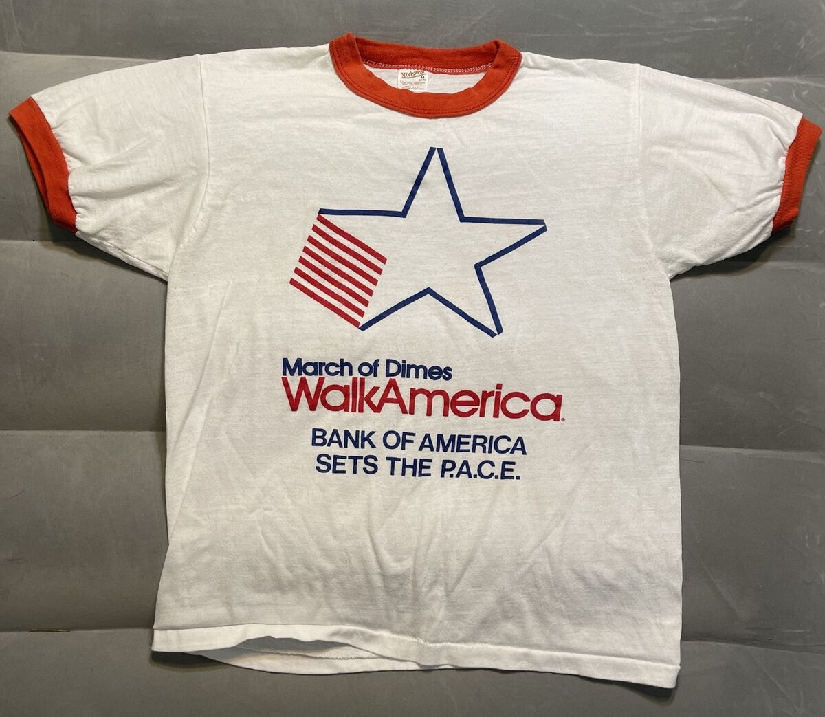 VTG 80s Bank Of America Employee March Of Dimes Walk America Walkathon M T-Shirt