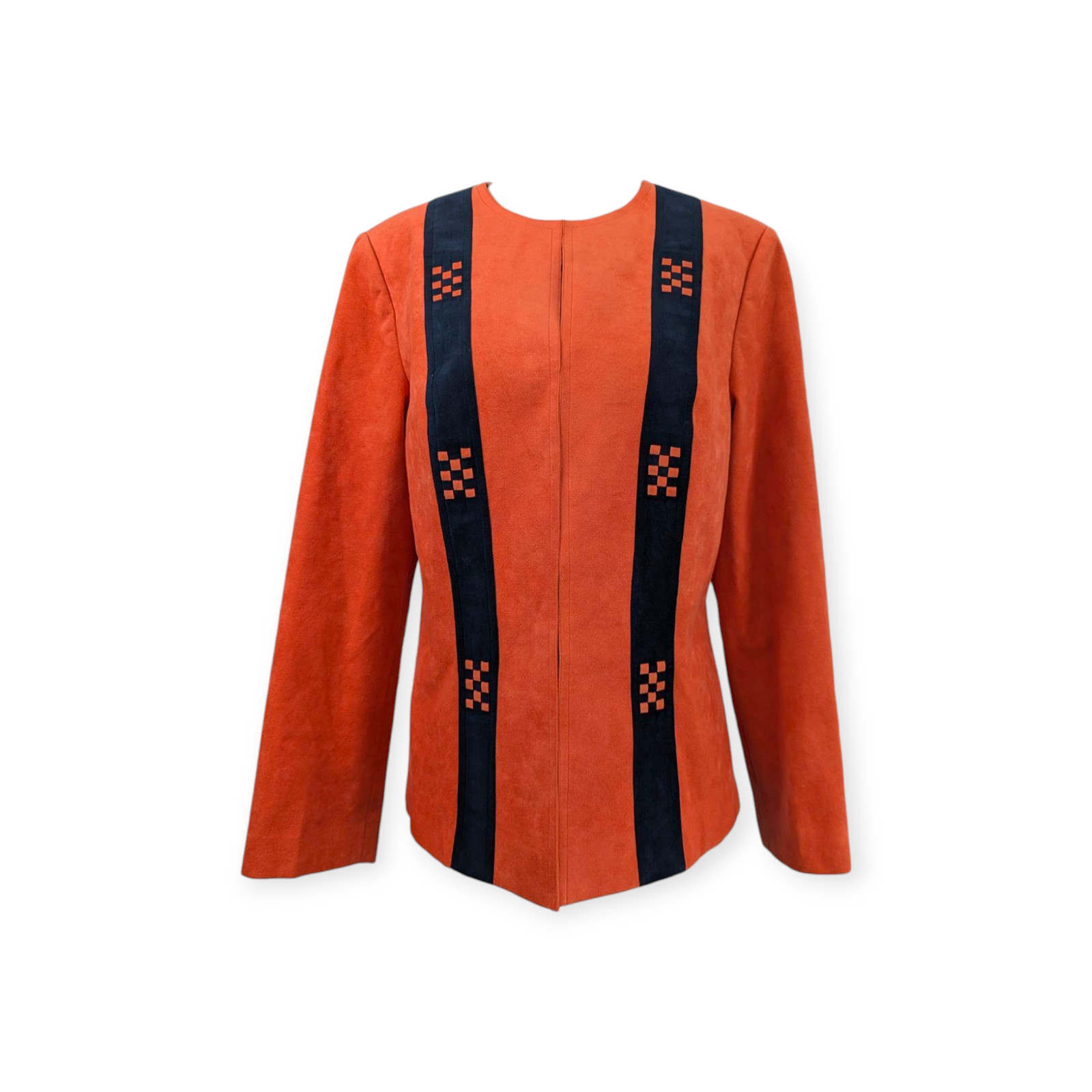 Vintage Salmon Geometric UltraSuede Blazer ~ EUC ~ Size small