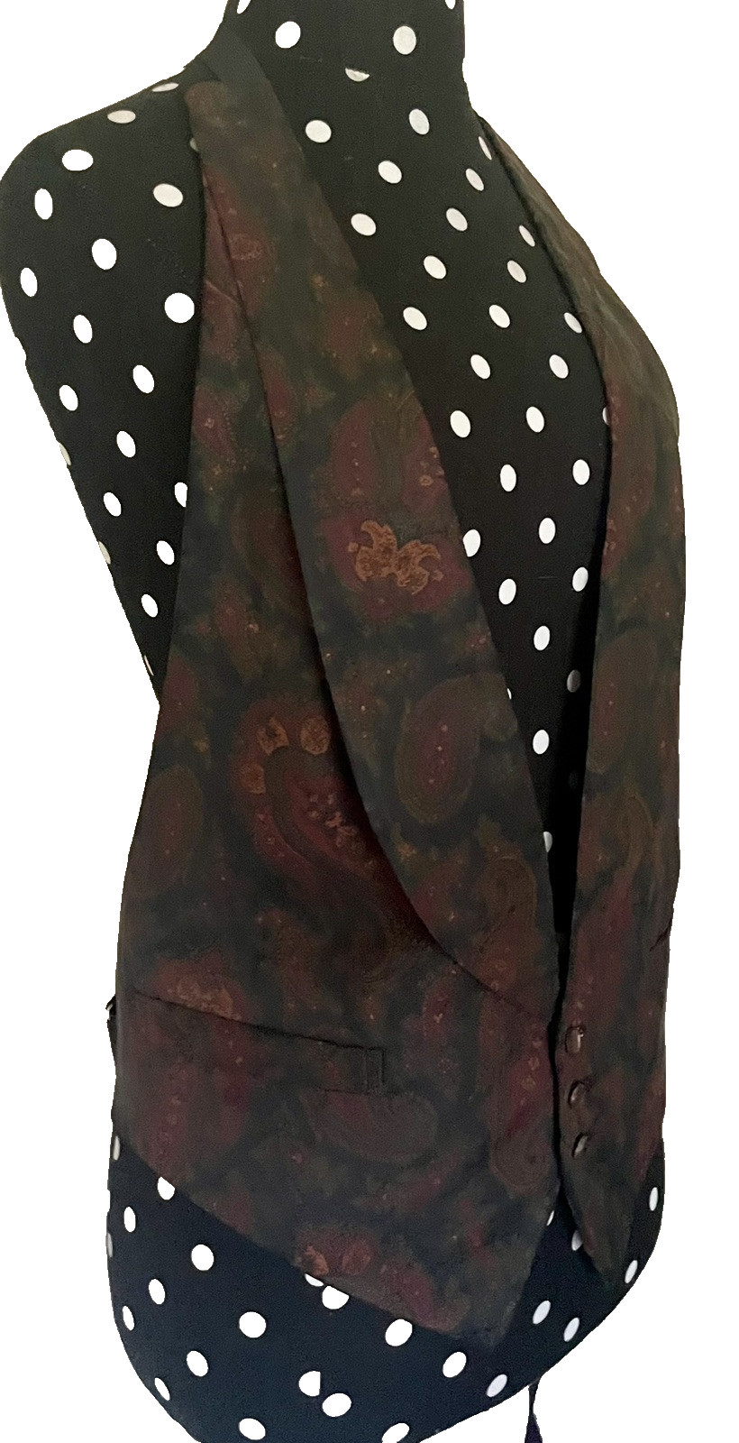 Holliday and Brown-Vintage Silk Paisley Vest-Coach & Horses Yard-Saville Row