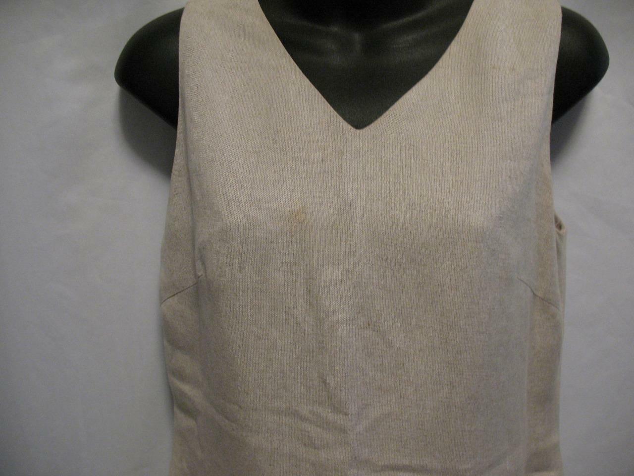 Vintage Harve Benard Holtzman Size 4 Linen Pencil Dress Lined Sheath Sleeveless