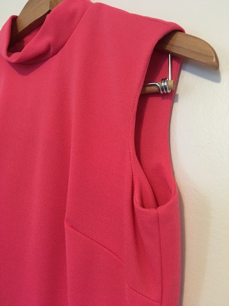 Retro Sleeveless Pink Dress Vintage 1970s Design Tall