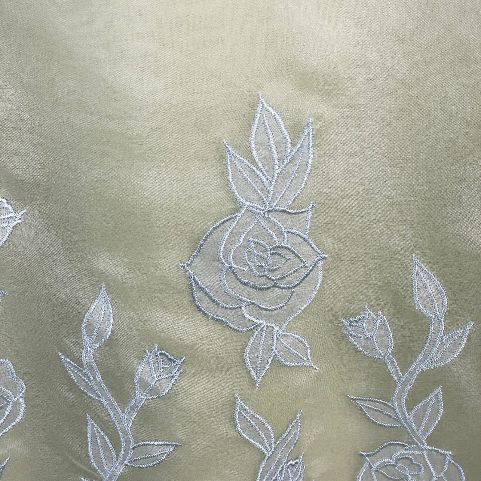 Vintage Watters & Watters Silk Tea Party Dress 10 Ethereal Embroidered Cocktail