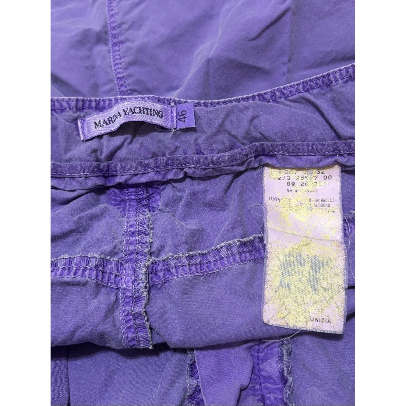 Vintage Marina Yachting 100% Cotton Purple Cargo Midi Skirt Fits Size 10/L GUC
