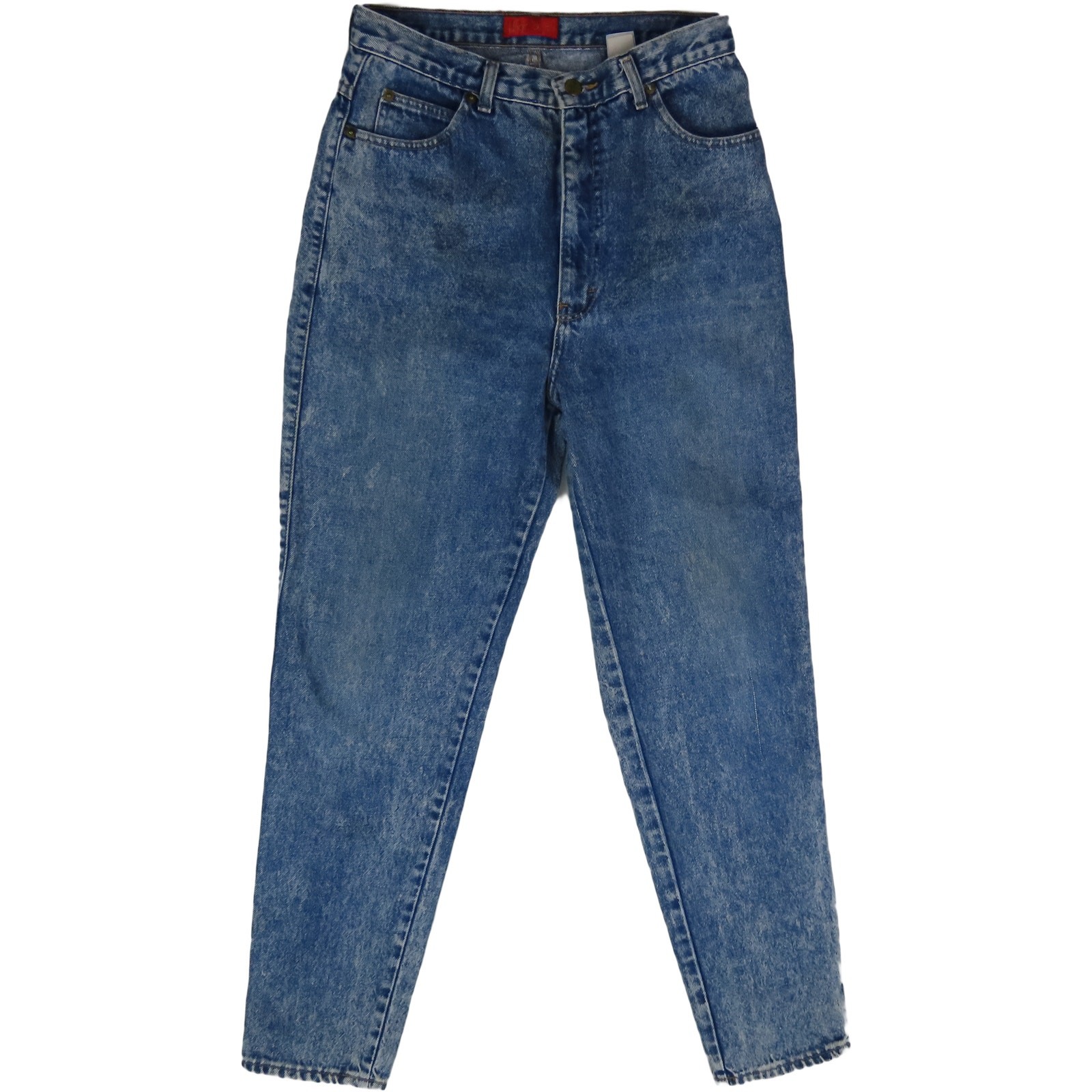 80s Vintage Bonjour Acid Wash Rocker Rock Grunge High Waisted Mom Denim Jeans 29