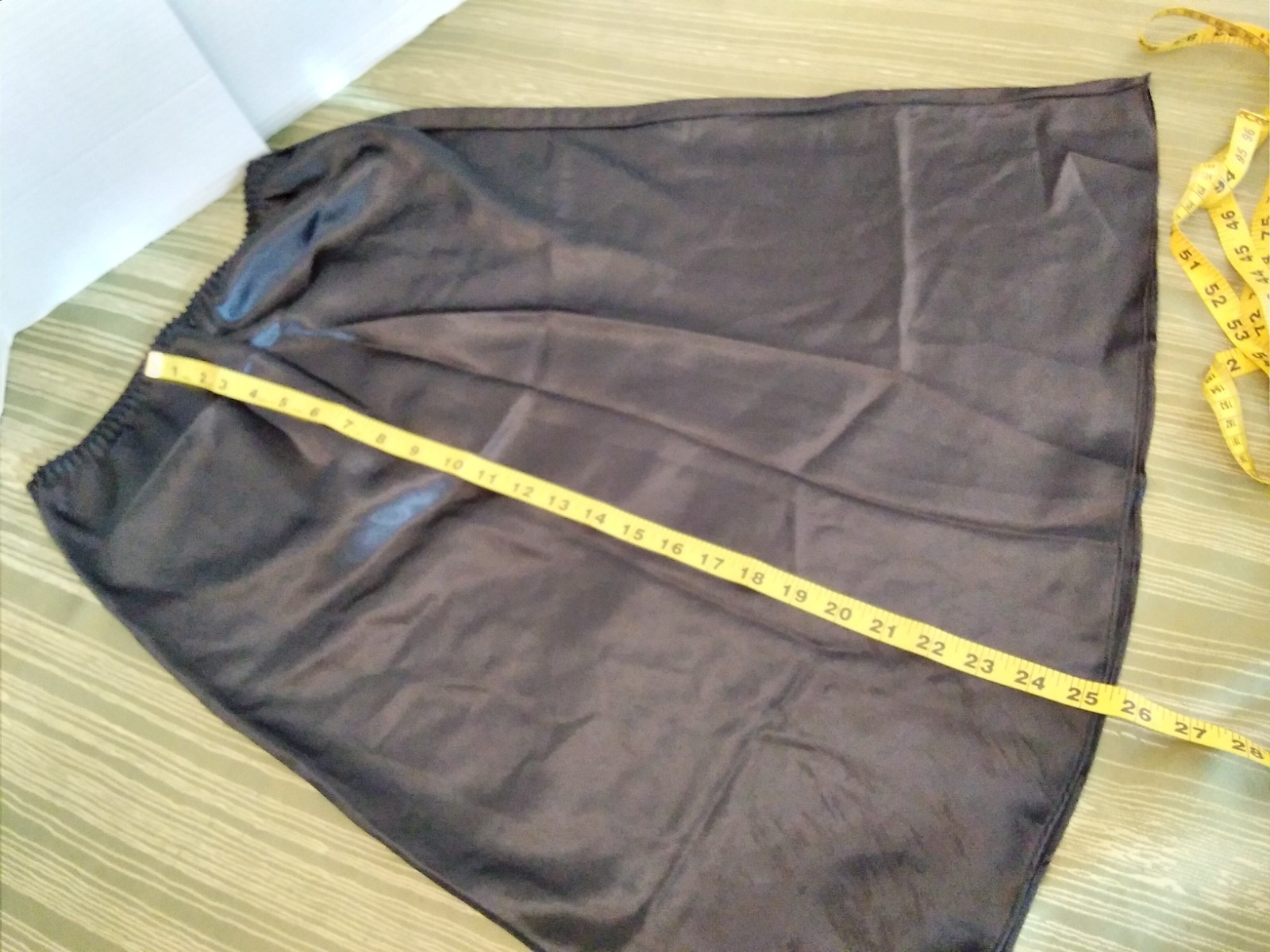 Skirt Half Slip Black Shiny Silky Glossy Farr West Style M-L