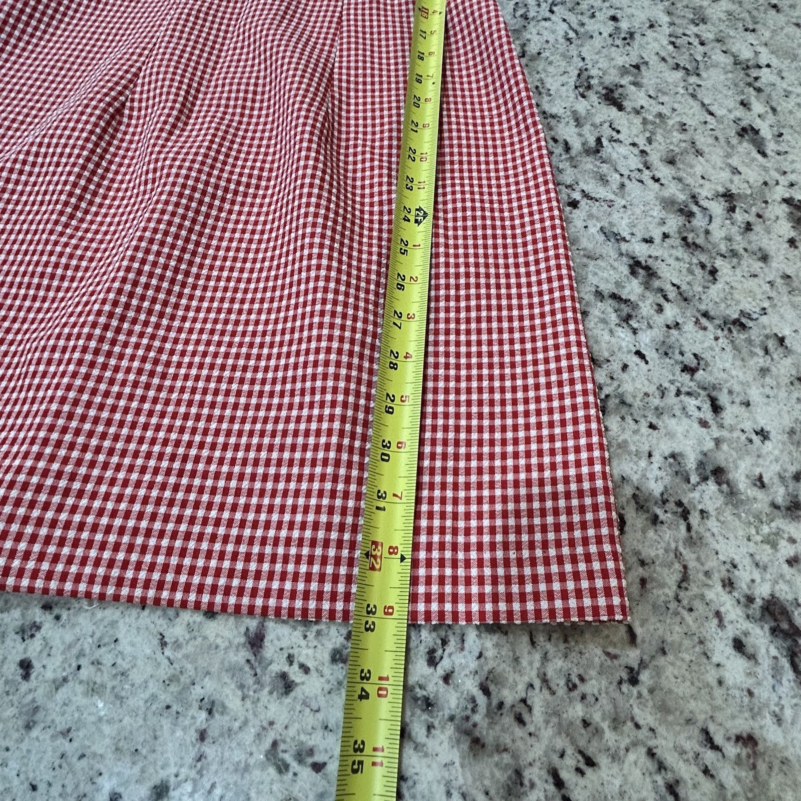 DBY 90’s Vintage Red Gingham Checked Mini Dress Retro Boho Chic Summer Dress S