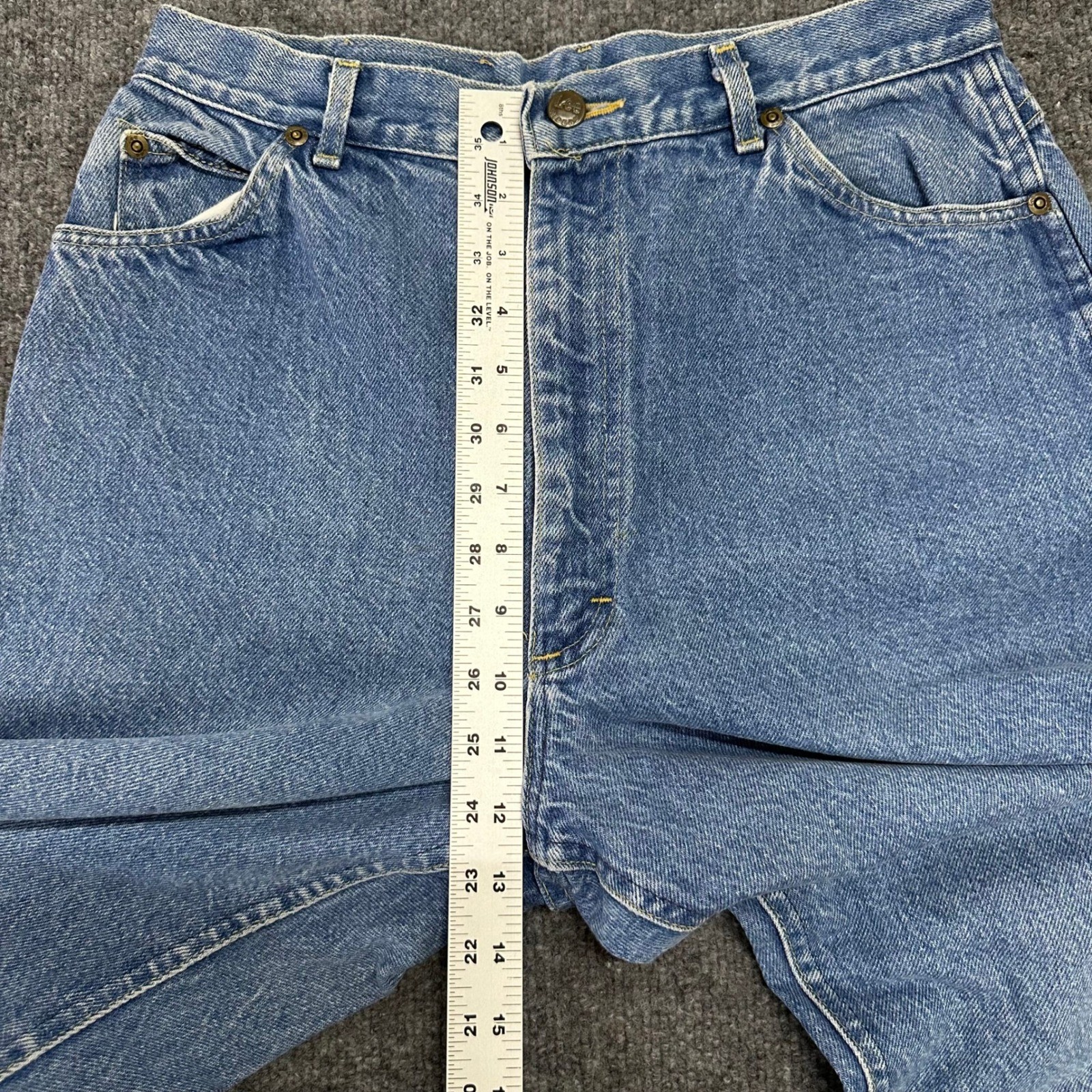 Lee Jeans Womens Size 32×34 Blue High Rise Straight Leg Denim Vintage