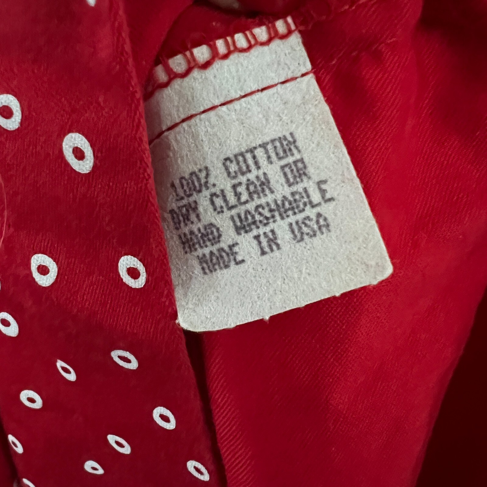 J Jill Red Polka Dot Dress Vintage 90s Surplice Neckline 100% Cotton sz M