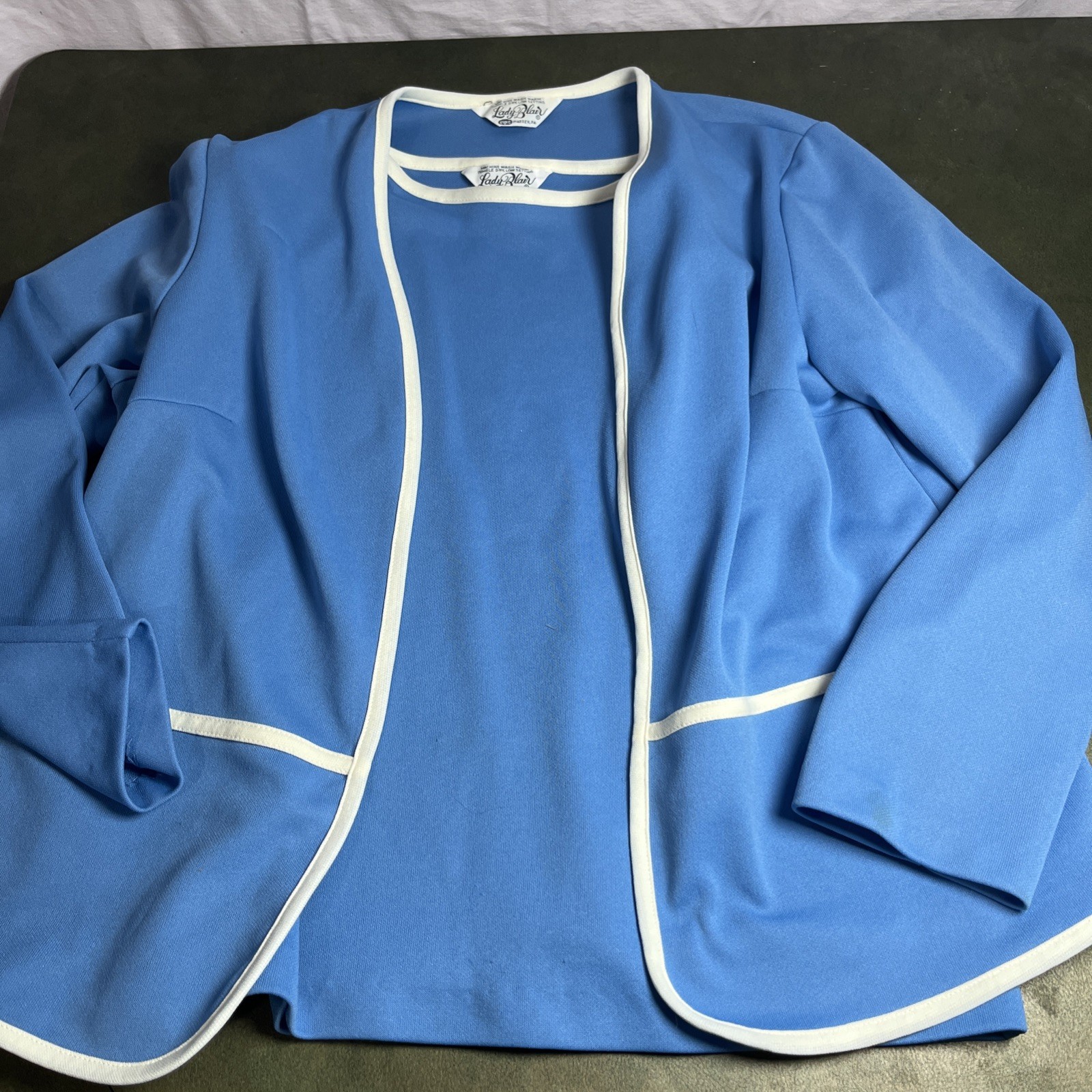 Vintage Lady Blair Powder Blue Blazer & Blouse.