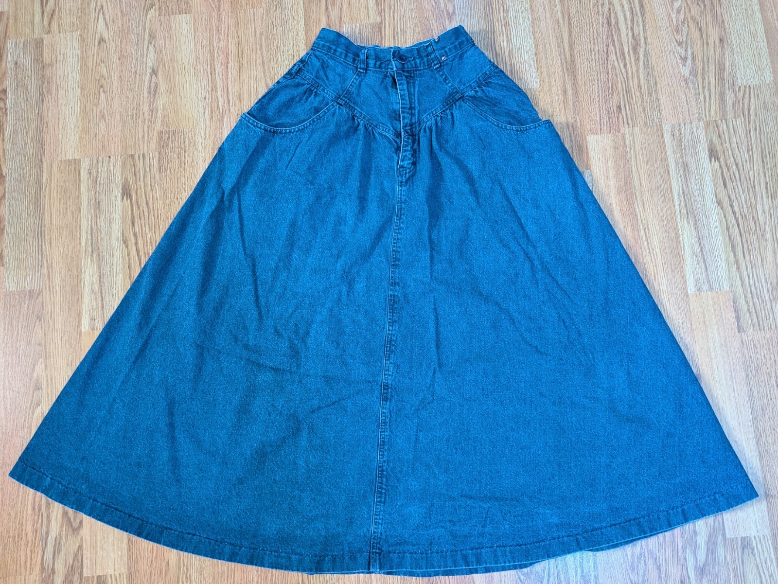 Vintage Western Cowgirl Denim Skirt Jeanne San Francisco Made In USA Size 5