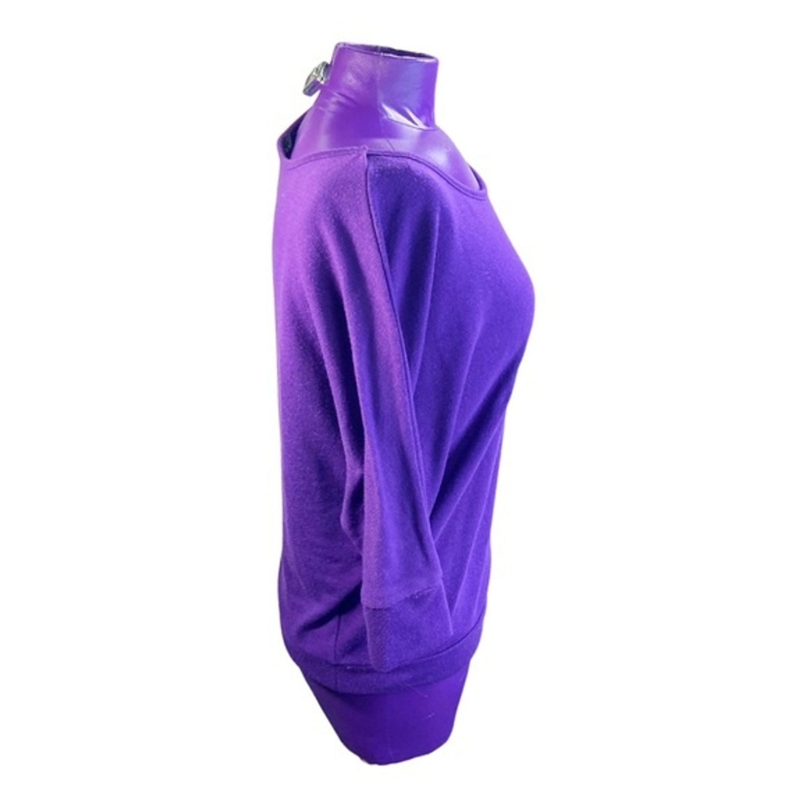 Carol Rose vintage purple pink embroidered dolman scoop neck sweater S