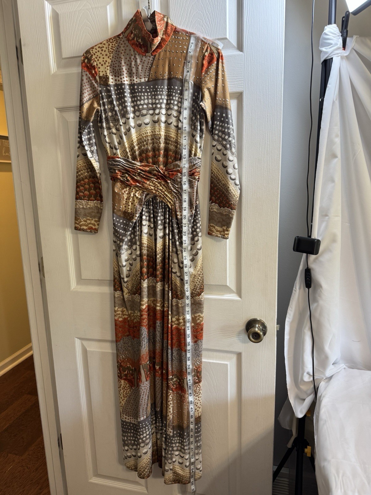 Robert-David Morton 60-70’s Psychedelic Optical Illusion Mock Neck Size 8