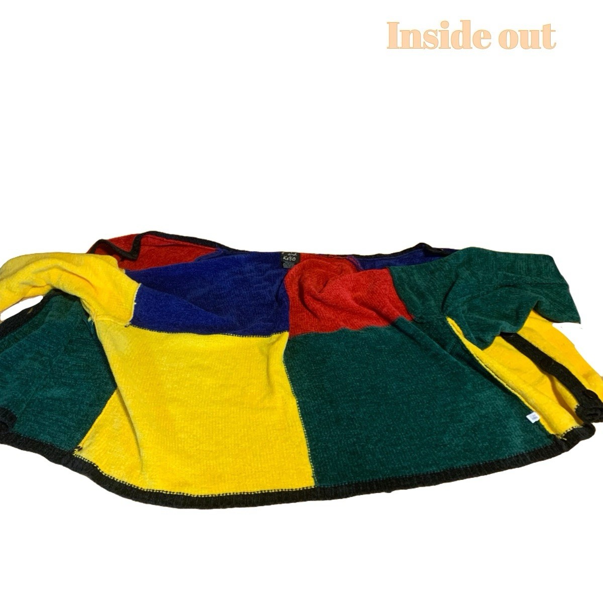 VINTAGE CIRCA 1990’S JACQUE AND KOKO BLACK W/MULTI COLOR CARDIGAN SIZE 22/24