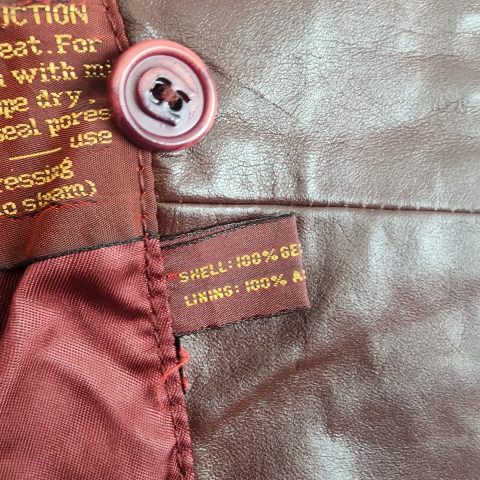 Rare 70/80s Vintage Etienne Aigner Leather Jacket Oxblood Classic Brass Hardware