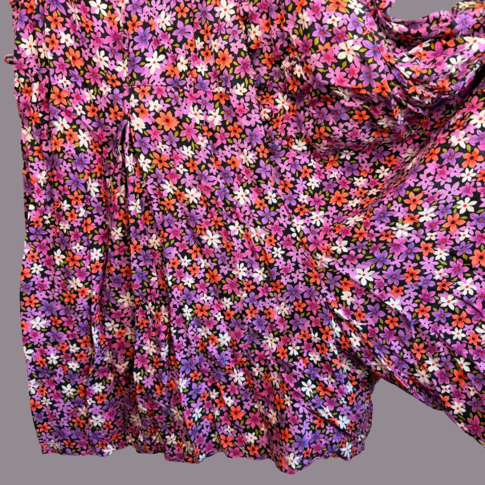 Vintage 1990s Expressions Plus Floral Print Button Front Romper