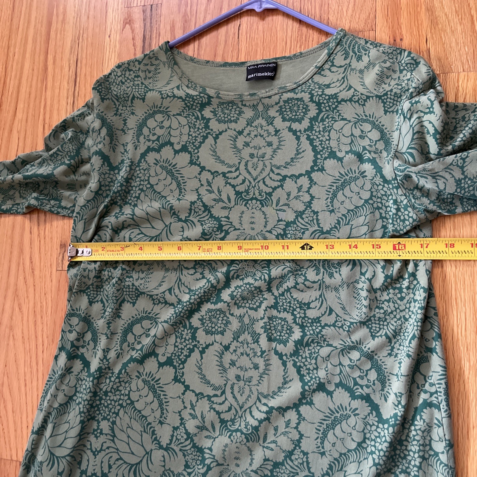 Vintage Mika Piirainen Marimekko Dress, Green Floral S
