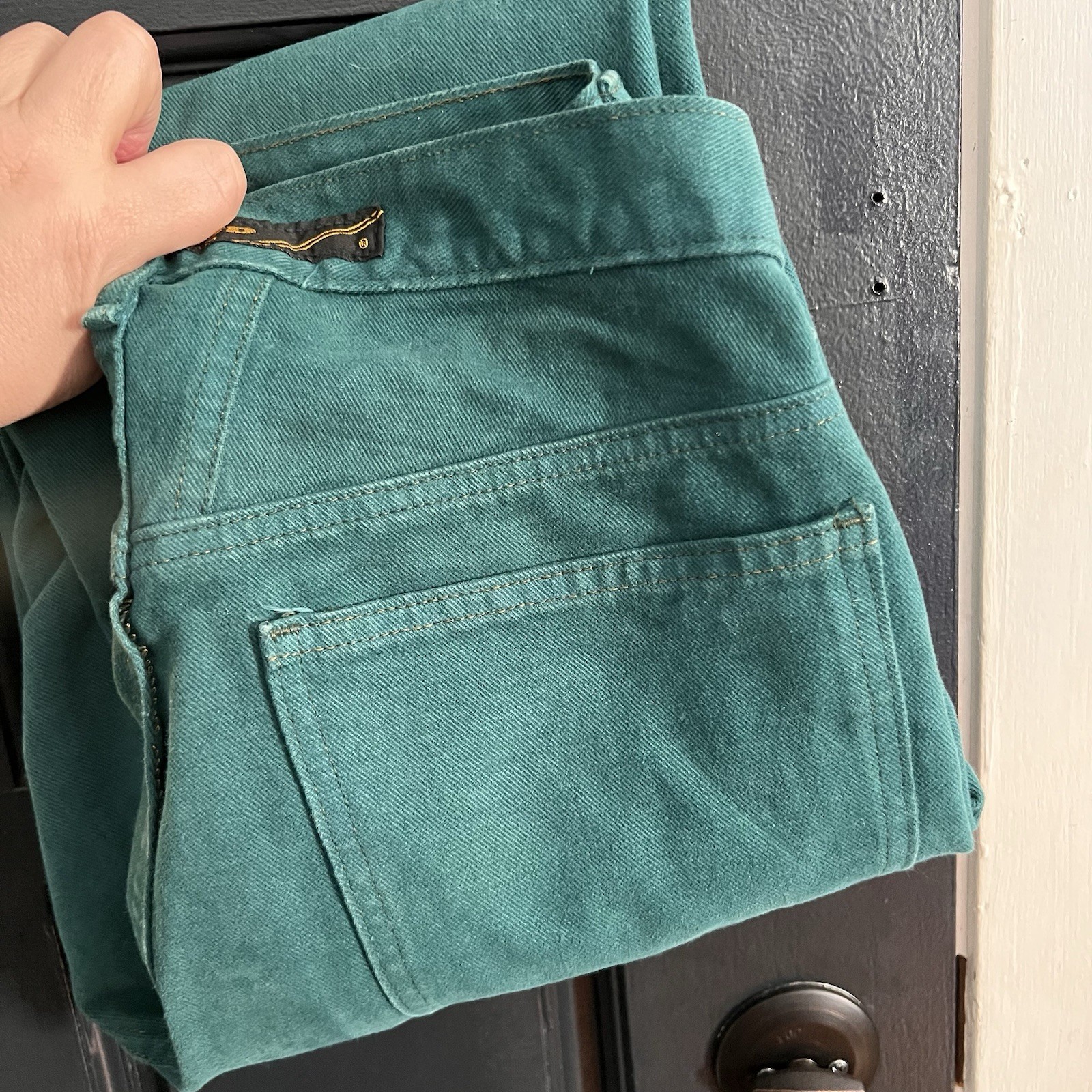 VTG Rare 90s Women’s Marithe Francois Girbaud Jeans Size 7/8 Turquoise-Blue-Teal
