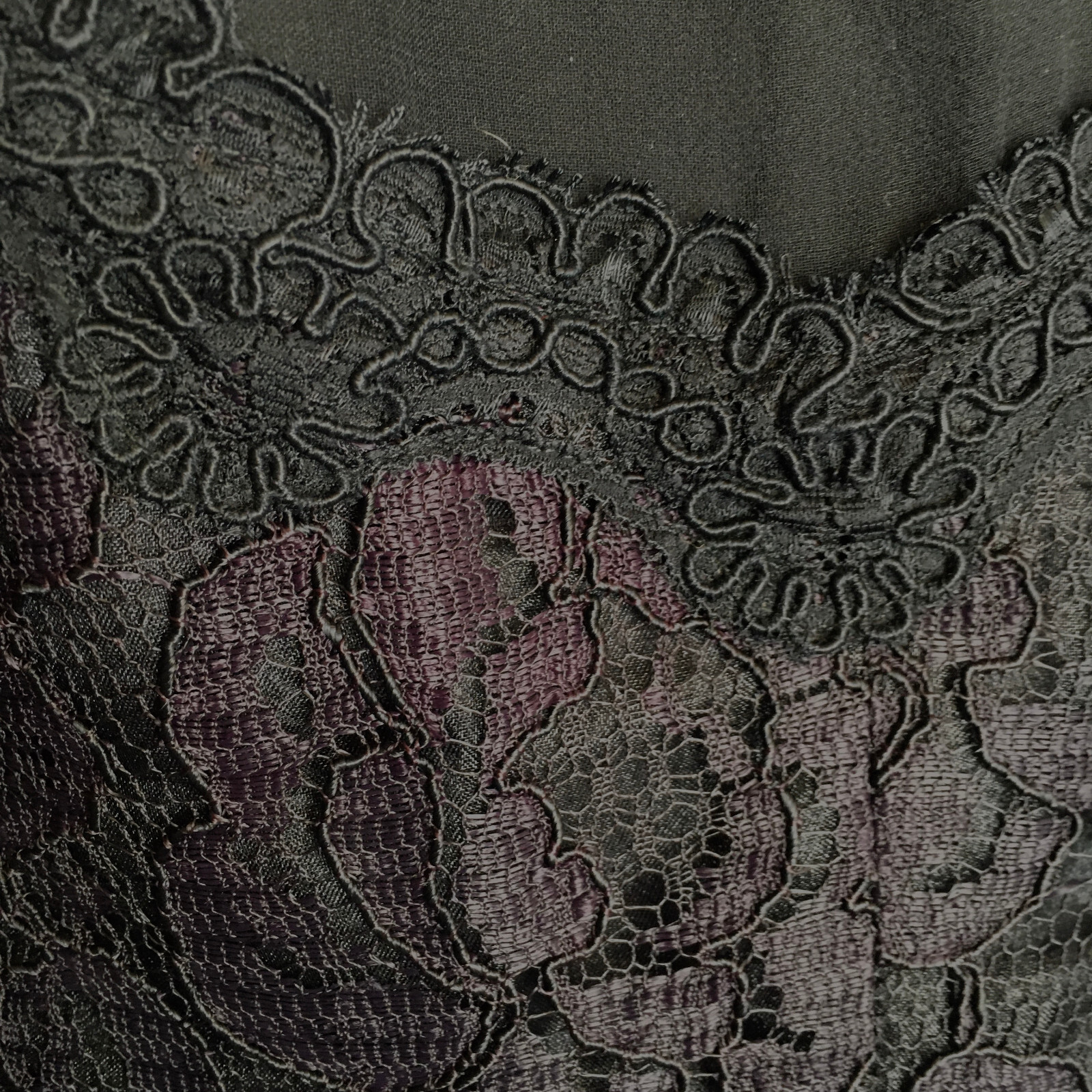 Oscar De La Renta VTG Studio SZ 10 Rose Lace Black Dress w/ Sheer Back & Sleeves