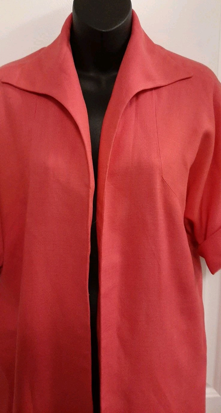Vintage 1960’s Original Lilli Diamond of California Pink Short Sleeve Duster