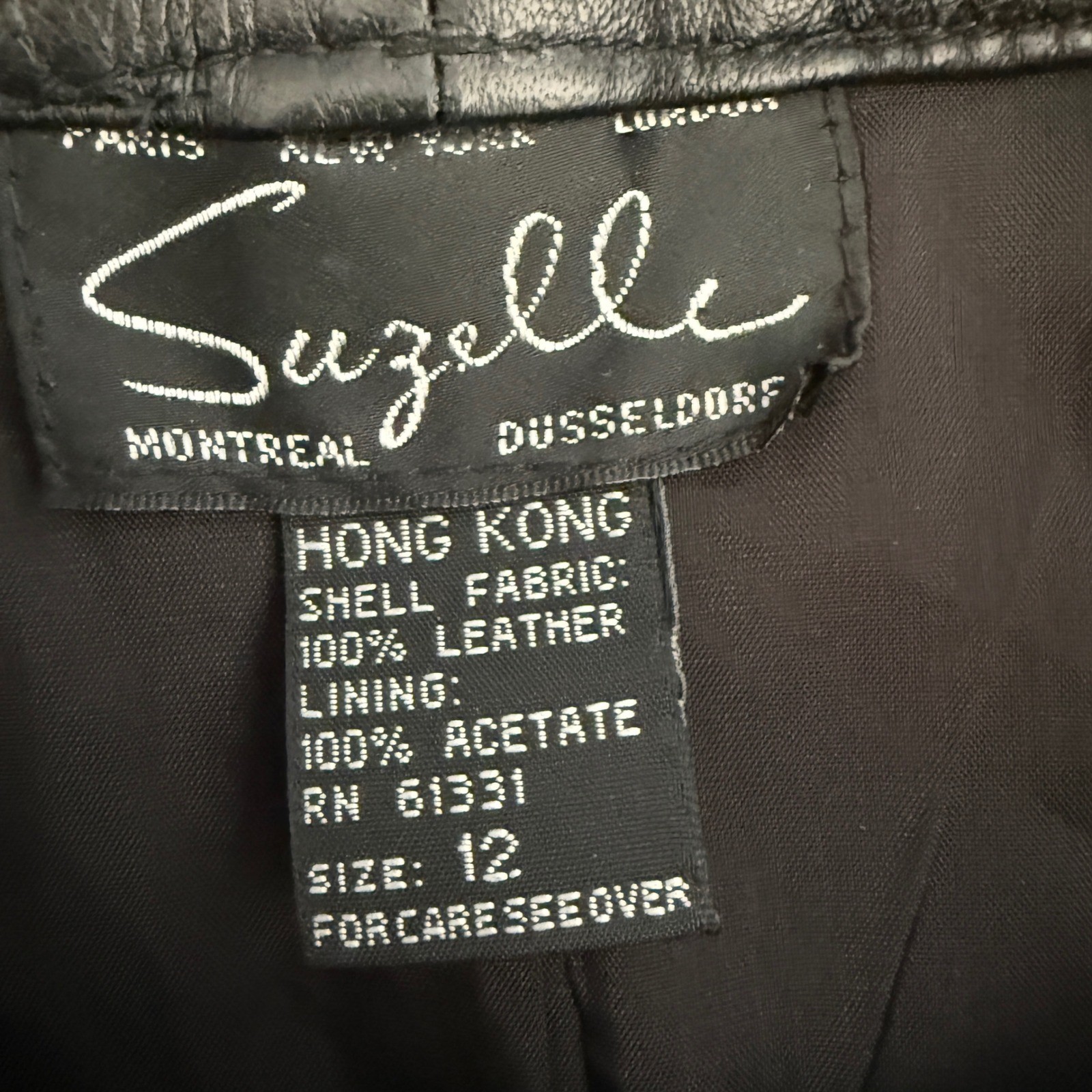 Vintage Black Leather Pants 90s CBK Minimalist 12 High Waisted Tapered Suzelle