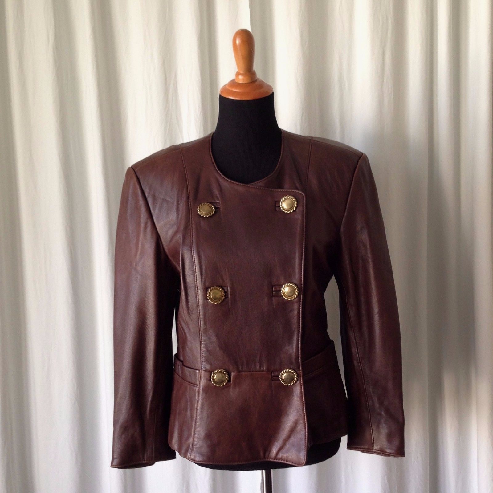 Vintage 80’s Michael Hoban North Beach brown leather jacket size 7/8