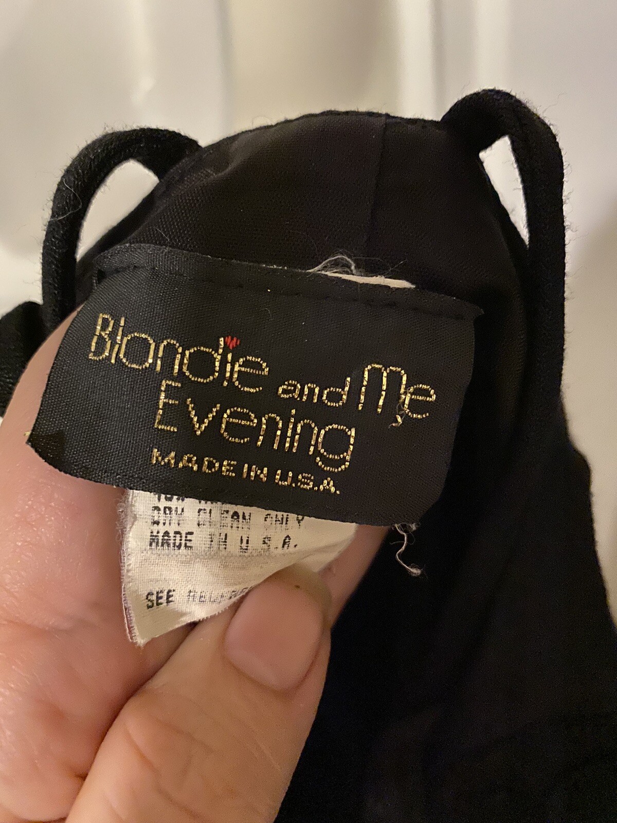 Blondie And Me Vintage Black Beaded Evening Formal Dress Made In USA Size 7