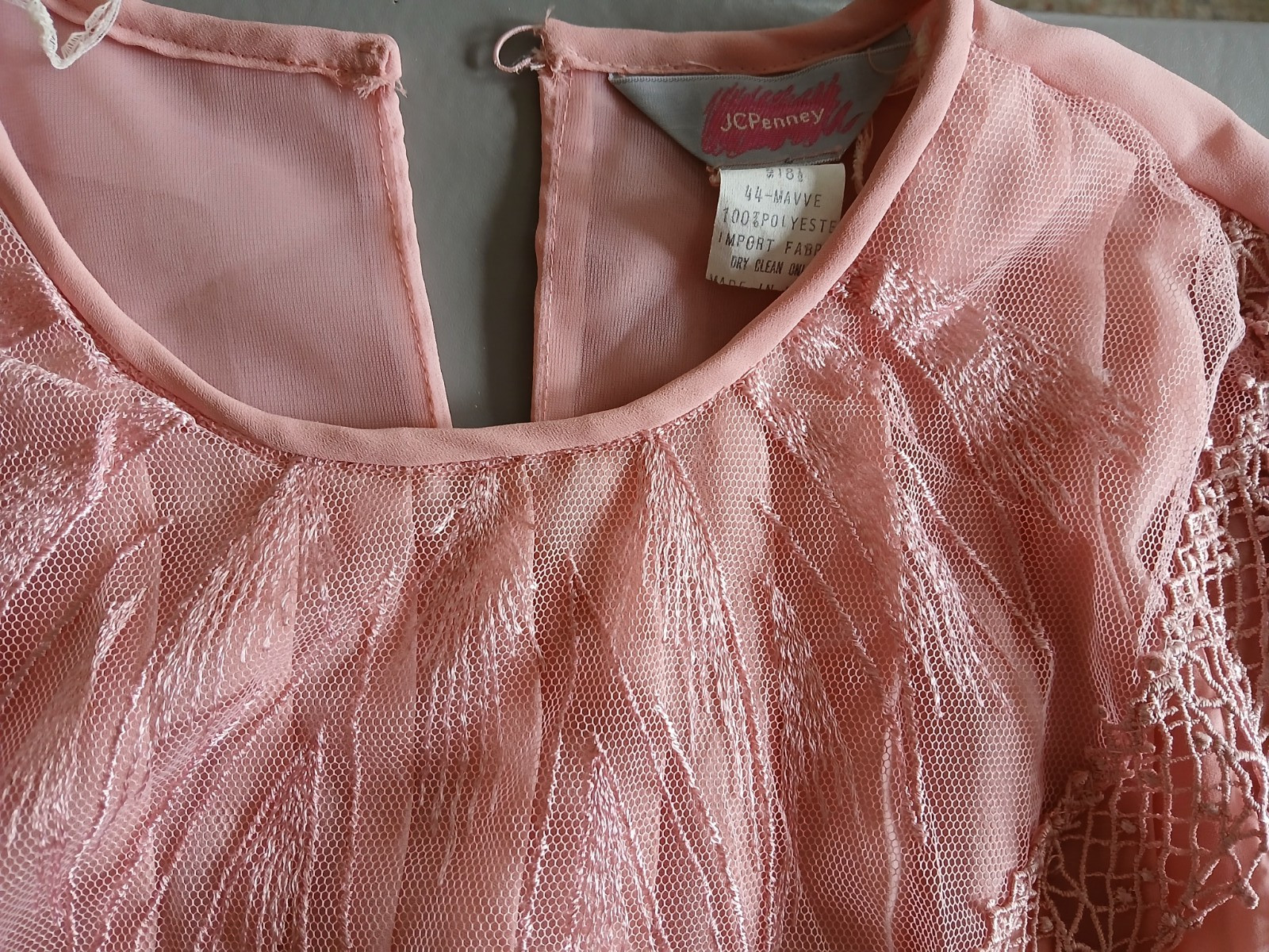 Vintage JCPenney Skirt &Top Set Pleated with side sash Pink size 18
