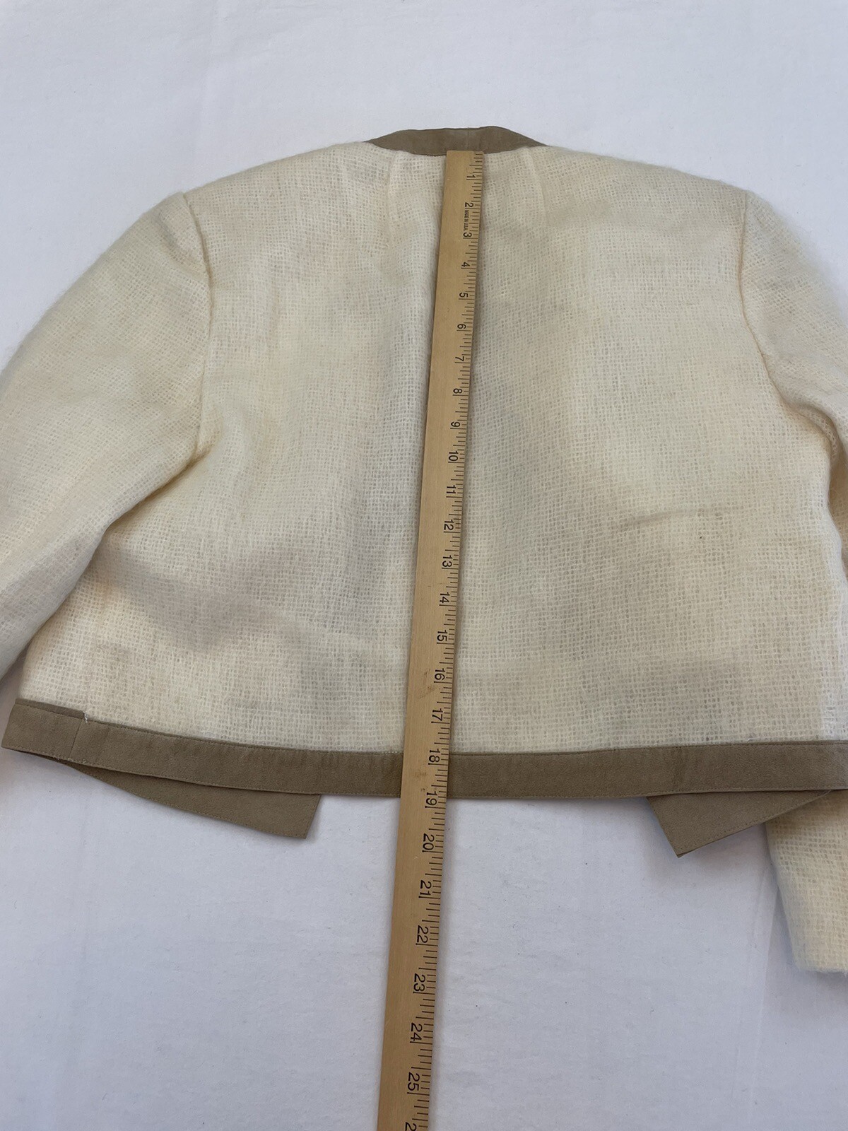 Vintage Gino Rossi Vintage 70s Mohair Jacket Blazer 14 Large White Lined
