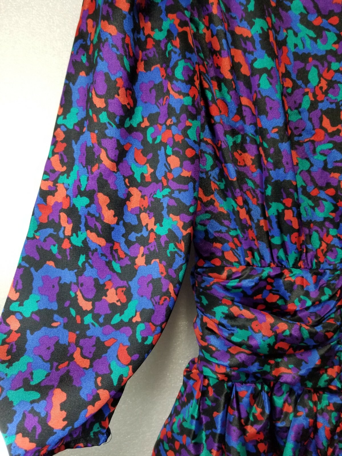 Vintage SHELLY MICHAELS multicolor Dress Size 5/6 Silk (42 long)
