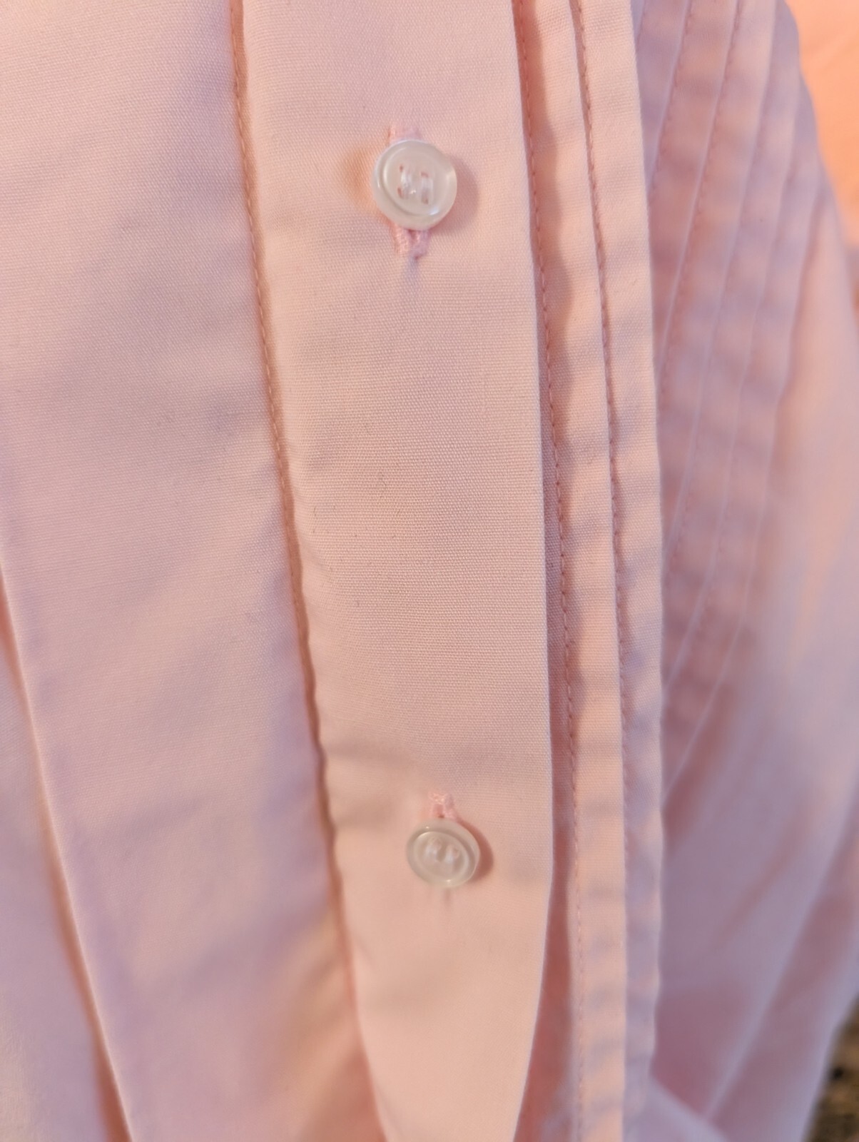 Vintage Appleseed’s Pink Tuxedo Secretary Blouse Romantic & Classic Preppy Sz 18