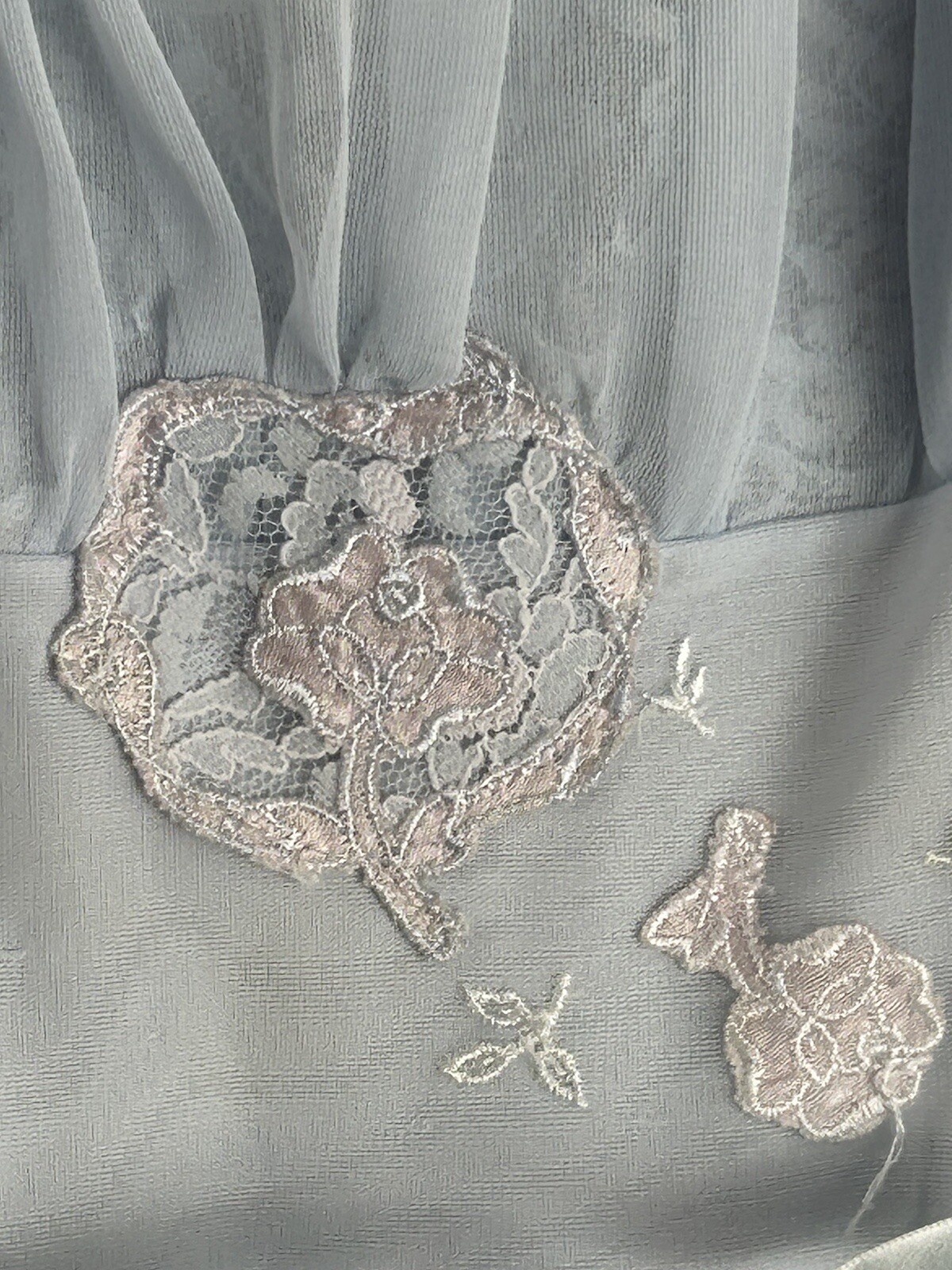 Charmode Vintage Blue Nightgown And Robe Small Sz 36